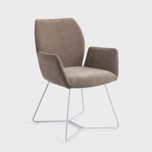 Jesper Home Eetkamerstoel 'Misaki' Beehive White, kleur Mocha Mist