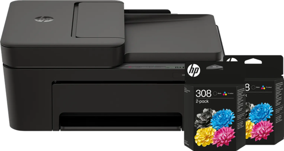 HP DeskJet 4320 All-in-One + 2 zwarte + 2 kleuren cartridges