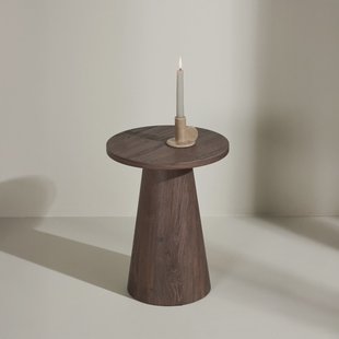 Nohr Ronde Bijzettafel 'Mikeisha' 35cm, kleur Mokka