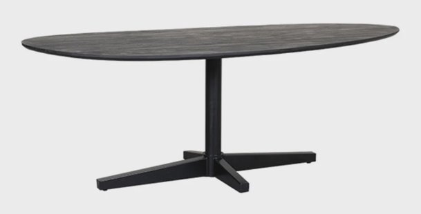 LABEL51 Organische Eettafel 'Rosie' Zwart Mangohout, 180 x 100cm