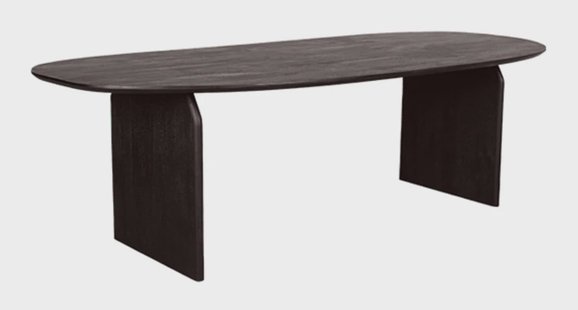LABEL51 Deens Ovale Eettafel 'Cooper' Espresso Mangohout, 210 x 110cm