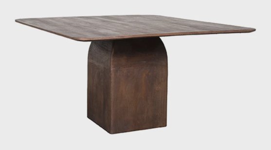 LABEL51 Vierkante Eettafel 'Ingo' Espresso Mangohout, 130 x 130cm