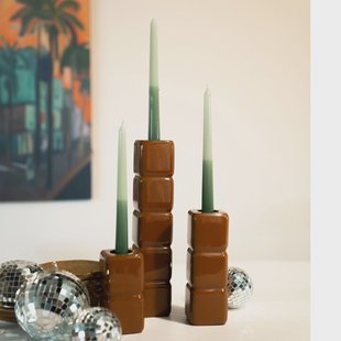 By-Boo Kaarshouder 'Cube' Set van 3 stuks, kleur Mosterdgeel