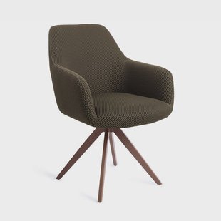 Jesper Home Eetkamerstoel 'Hiroo' Draaibaar, Turn Brown, kleur Jungle Jewel