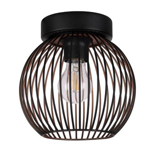 Eglo Plafondlamp Poblete - Zwart - Koper - 20cm - E27