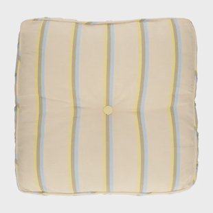 Zitmatras, GOTS bio-katoen, zand gestreept, 50 x 50 cm