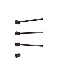 Hotbath &MORE set van 3 rails RARH50 ROUND 50 cm met separate schakelaar en inbouw element Tuscan Bronze (RARH50-3TB)