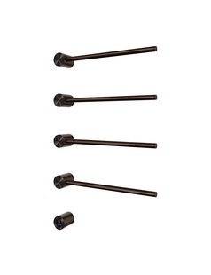 Hotbath &MORE set van 4 rails RARH50 ROUND 50 cm met separate schakelaar en inbouw element Tuscan Bronze (RARH50-4TB)