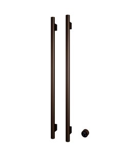 Hotbath &MORE set van 2 rails RARV135 ROUND135 cm met separate schakelaar en inbouw element Tuscan Bronze (RARV135-2TB)