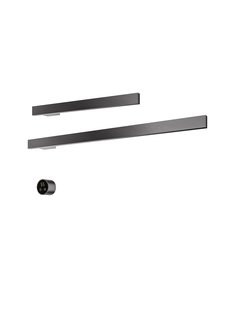 Hotbath &MORE set van 2 rails RAS80 SQUARE 80 en RAS50 SQUARE 50 cm met separate schakelaar en inbouw element Geborsteld Gunmetal PVD (RAS50+RAS80BGP)