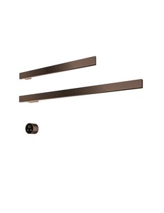 Hotbath &MORE set van 2 rails RAS80 SQUARE 80 en RAS50 SQUARE 50 cm met separate schakelaar en inbouw element Tuscan Bronze (RAS50+RAS80TB)