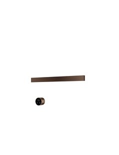 Hotbath &MORE set van 1 rails RAS50 SQUARE 50 cm met separate schakelaar en inbouw element Tuscan Bronze (RAS50-1TB)
