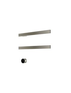 Hotbath &MORE set van 2 rails RAS50 SQUARE 50 cm met separate schakelaar en inbouw element Geborsteld Nikkel (RAS50-2GN)