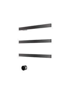 Hotbath &MORE set van 3 rails RAS50 SQUARE 50 cm met separate schakelaar en inbouw element Geborsteld Gunmetal PVD (RAS50-3BGP)