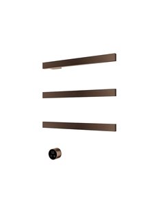Hotbath &MORE set van 3 rails RAS50 SQUARE 50 cm met separate schakelaar en inbouw element Tuscan Bronze (RAS50-3TB)