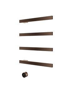 Hotbath &MORE set van 4 rails RAS50 SQUARE 50 cm met separate schakelaar en inbouw element Tuscan Bronze (RAS50-4TB)