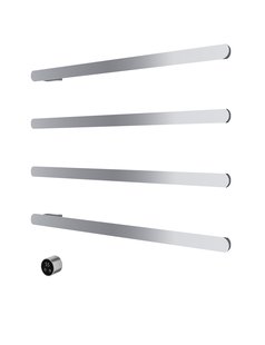 Hotbath &MORE set van 4 rails RAS80 SQUARE 80 cm met separate schakelaar en inbouw element Chroom (RAS80-4CR)