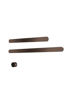 Hotbath &MORE set van 2 rails RASS80 SOFT SQUARE 80 en RASS50 SOFT SQUARE 50 cm met separate schakelaar en inbouw element Tuscan Bronze (RASS50+RASS80TB)