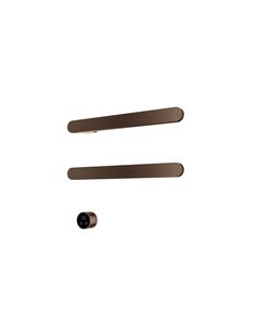 Hotbath &MORE set van 2 rails RASS50 SOFT SQUARE 50 cm met separate schakelaar en inbouw element Tuscan Bronze (RASS50-2TB)