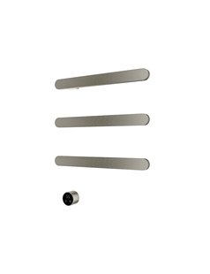 Hotbath &MORE set van 3 rails RASS50 SOFT SQUARE 50 cm met separate schakelaar en inbouw element Geborsteld Nikkel (RASS50-3GN)
