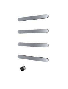 Hotbath &MORE set van 4 rails RASS50 SOFT SQUARE 50 cm met separate schakelaar en inbouw element Chroom (RASS50-4CR)