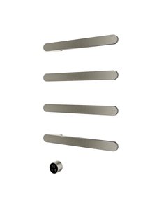 Hotbath &MORE set van 4 rails RASS50 SOFT SQUARE 50 cm met separate schakelaar en inbouw element Geborsteld Nikkel (RASS50-4GN)