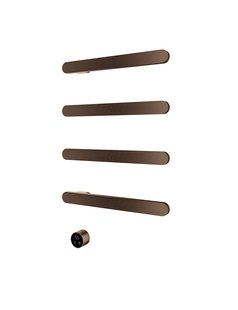 Hotbath &MORE set van 4 rails RASS50 SOFT SQUARE 50 cm met separate schakelaar en inbouw element Tuscan Bronze (RASS50-4TB)
