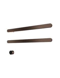 Hotbath &MORE set van 2 rails RASS80 SOFT SQUARE 80 cm met separate schakelaar en inbouw element Tuscan Bronze (RASS80-2TB)
