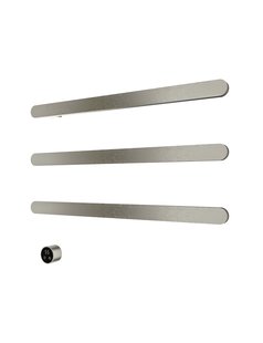 Hotbath &MORE set van 3 rails RASS80 SOFT SQUARE 80 cm met separate schakelaar en inbouw element Geborsteld Nikkel (RASS80-3GN)