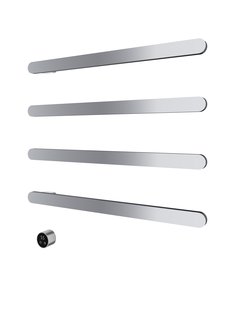 Hotbath &MORE set van 4 rails RASS80 SOFT SQUARE 80 cm met separate schakelaar en inbouw element Chroom (RASS80-4CR)