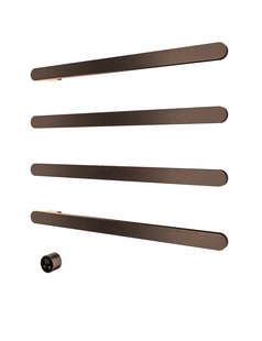 Hotbath &MORE set van 4 rails RASS80 SOFT SQUARE 80 cm met separate schakelaar en inbouw element Tuscan Bronze (RASS80-4TB)