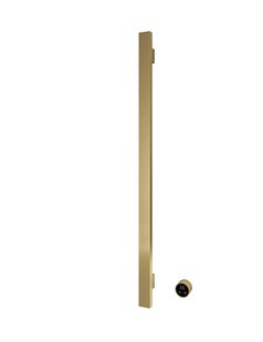 Hotbath &MORE set van 1 rails RASV135 SQUARE135 cm met separate schakelaar en inbouw element Geborsteld Messing PVD (RASV135-1BBP)