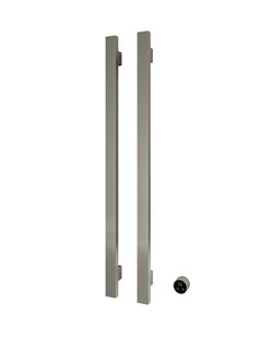 Hotbath &MORE set van 2 rails RASV135 SQUARE135 cm met separate schakelaar en inbouw element Geborsteld Nikkel (RASV135-2GN)