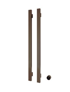 Hotbath &MORE set van 2 rails RASV135 SQUARE135 cm met separate schakelaar en inbouw element Tuscan Bronze (RASV135-2TB)