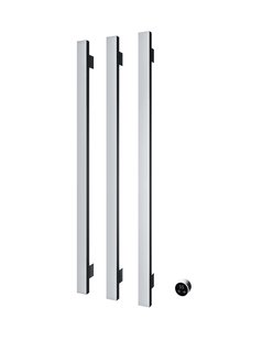 Hotbath &MORE set van 3 rails RASV135 SQUARE135 cm met separate schakelaar en inbouw element Chroom (RASV135-3CR)
