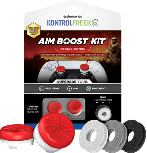 KontrolFreek Inferno AimBoost Thumbsticks + Precision Rings Rood/Wit PS5/PS4