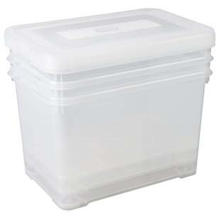 Curver Opbergbox Handy Transparant 65l - 3 Stuks