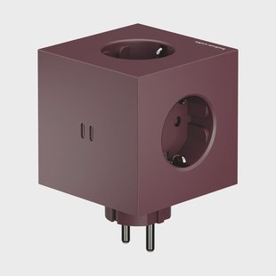 Avolt AVOLT x Bauhaus-Archiv Square 2 stekkerdoos USB-C Mulberry Red