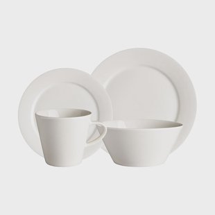 Scandi Living Kalk servies set 16-delig - Wit