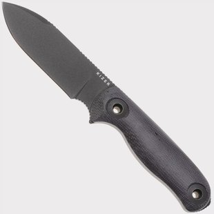 Kizer Drop Bear Fix 3, 1101A3, Black 1095 Carbon Steel, Black Micarta bushcraftmes, Azo design