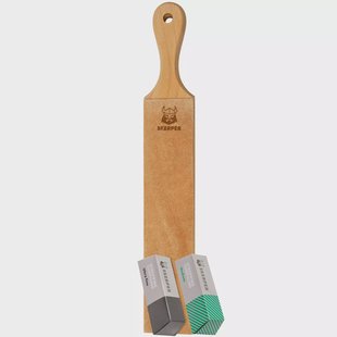 Skerper Stropping paddle met 2 Stropping Compounds