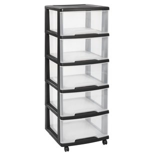 Curver Essentials Ladesysteem 5x20 Liter Zwart/transparant (incl. Wielen)