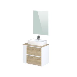 T-bath Badmeubelset Herrados 80cm In Wit/eiken Mat