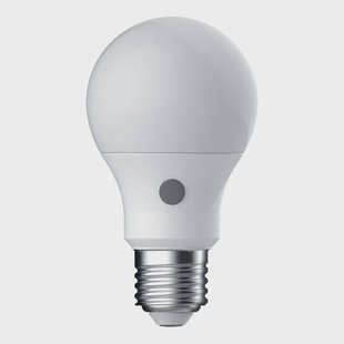 MEGAMAN E27 LED lamp, 7,3 W, 2700 K, sensor