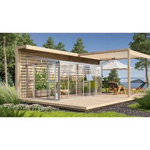 Vitavia Tuinkas Athena 10200 - Veiligheidsglas 3 Mm En Polycarbonaat 10 Mm - Aluminium - 266x397x239 Cm