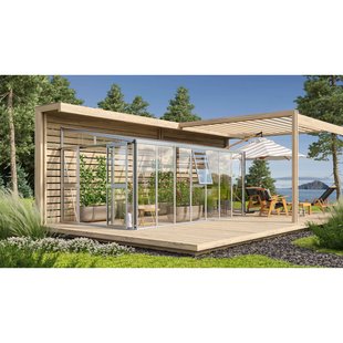 Vitavia Tuinkas Athena 11900 - Veiligheidsglas 3mm En Polycarbonaat 10mm - Aluminium - 266x460x239cm