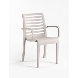 Grosfillex Stapelstoel Met Armleuning Slat Pvc Linnen