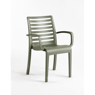 Grosfillex Stapelstoel Met Armleuning Slat Pvc Forest Green