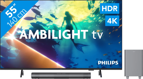 Philips Ambilight 55 PUS8000 4K (2025) + Philips TAB6100