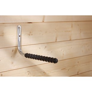 Mottez Haak Lang Metaal Grijs/zwart Ø25mm 400mm